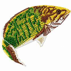 Fishes Embroidery Design 6